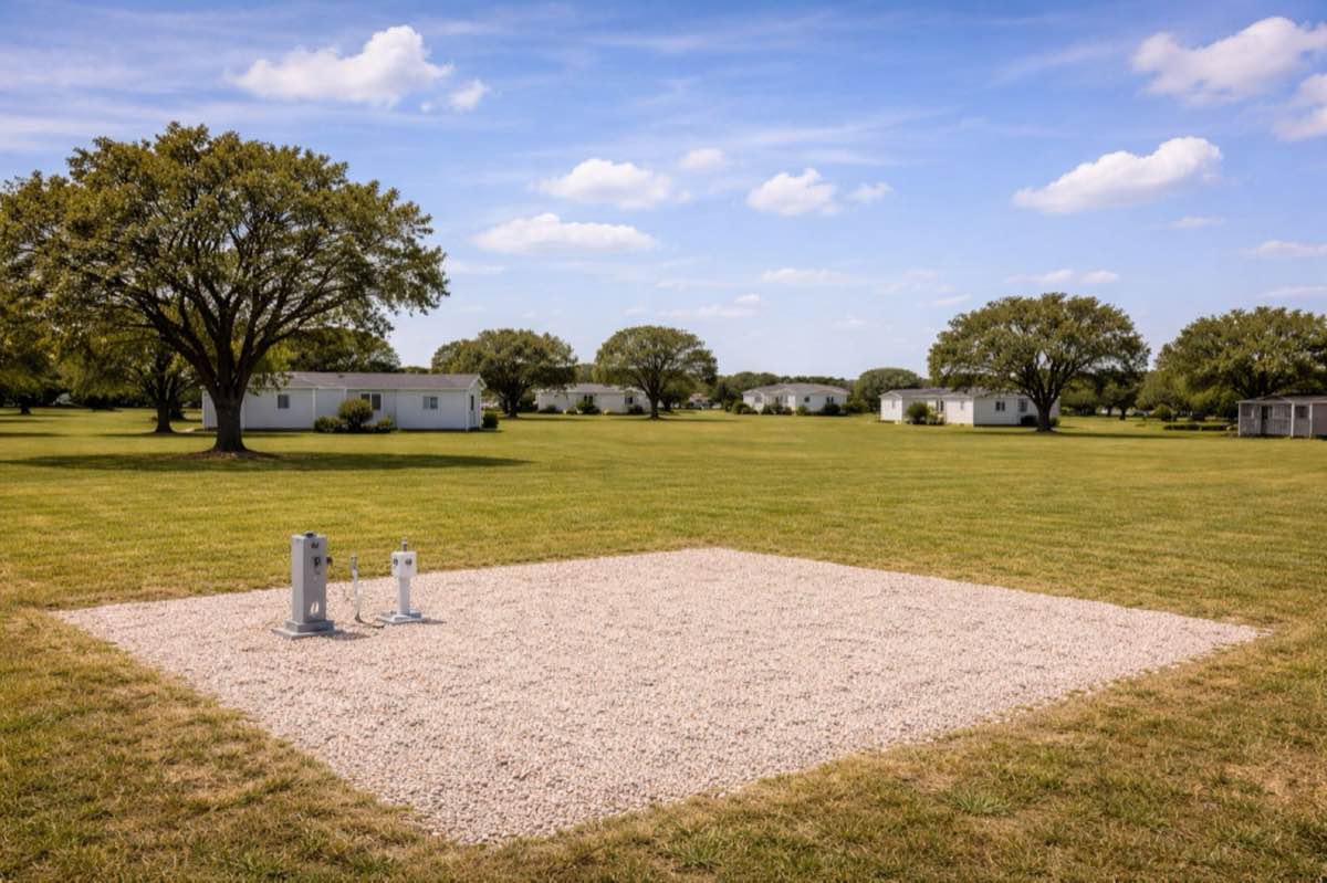 An open lot at West Ranch ready for a home