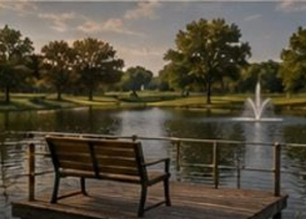 Artist's rendering of Fishing Pond at West Ranch, not yet built